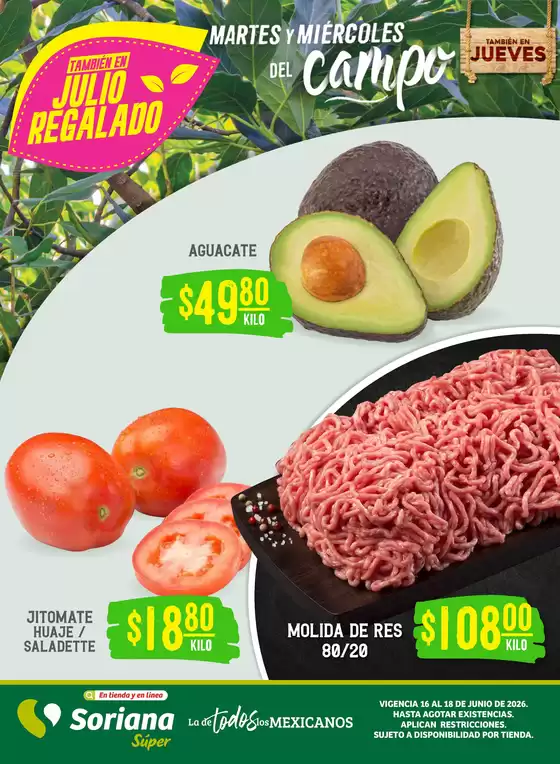 Catálogo Soriana Súper en San Pedro Totoltepec | Promociones actuales | 2026-06-16T00:00:00.000Z - 2026-06-18T00:00:00.000Z