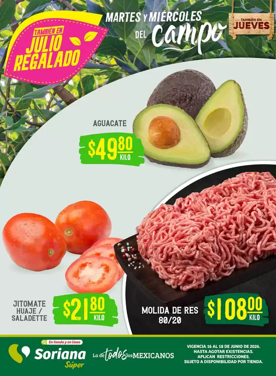 Catálogo Soriana Súper en San Pedro Totoltepec | Descuentos y promociones | 2026-06-16T00:00:00.000Z - 2026-06-18T00:00:00.000Z