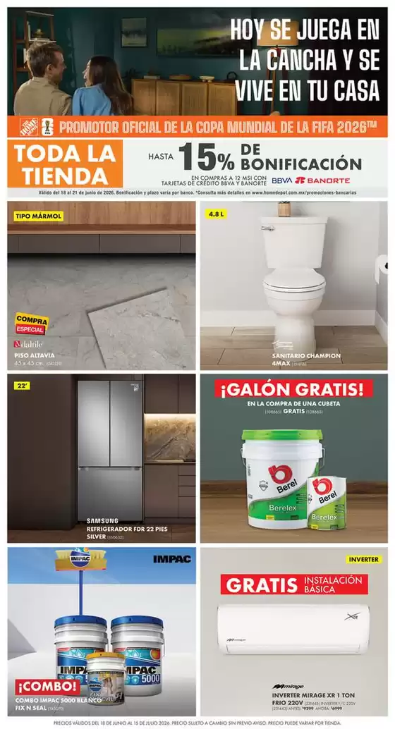 Catálogo The Home Depot | Ofertas The Home Depot | 2026-06-19T00:00:00.000Z - 2026-06-21T00:00:00.000Z