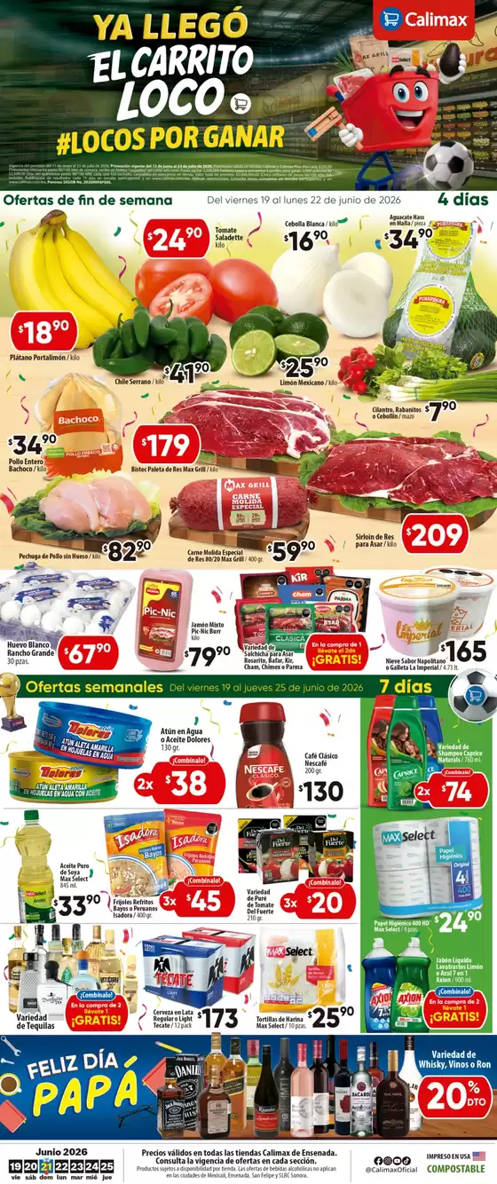Catálogo Calimax en Santa María Coronango | Nuestras mejores gangas | 2026-06-22T00:00:00.000Z - 2026-06-25T00:00:00.000Z