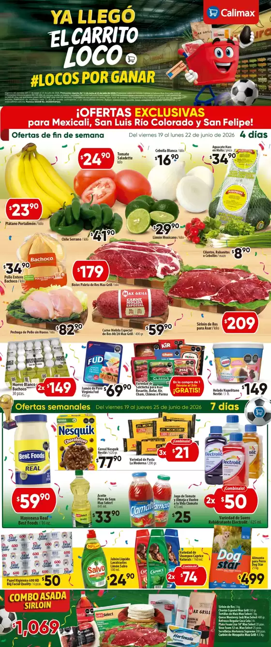 Catálogo Calimax | Ofertas principales para todos los clientes | 2026-06-22T00:00:00.000Z - 2026-06-25T00:00:00.000Z