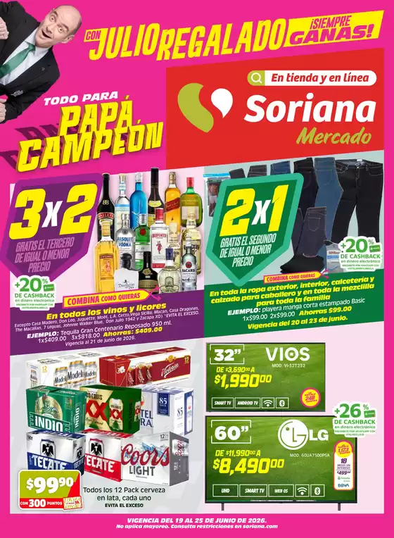 Catálogo Soriana Express | Ofertas principales y descuentos | 2026-06-19T00:00:00.000Z - 2026-06-25T00:00:00.000Z