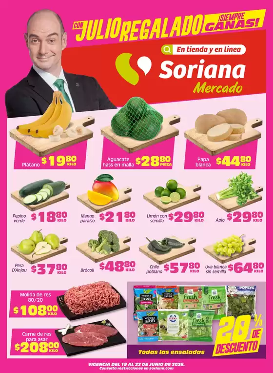 Catálogo Soriana Express en Arriaga | Ofertas especiales atractivas para todos | 2026-06-19T00:00:00.000Z - 2026-06-22T00:00:00.000Z