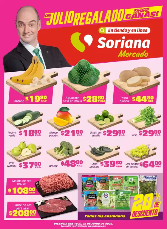 Catálogo Soriana Express en Arriaga | Descuentos y promociones | 2026-06-19T00:00:00.000Z - 2026-06-22T00:00:00.000Z