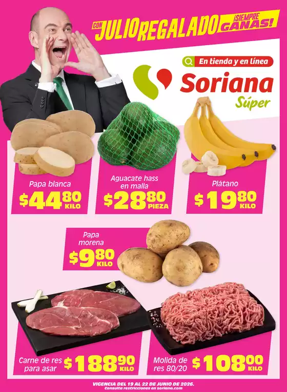 Catálogo Soriana Súper | Nuestras mejores gangas | 2026-06-19T00:00:00.000Z - 2026-06-22T00:00:00.000Z
