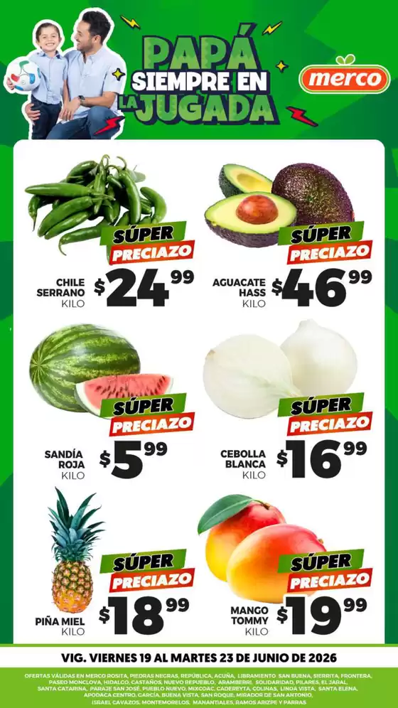 Catálogo Merco | Frutas y Verduras 19 al 23 de Junio | 2026-06-19T00:00:00.000Z - 2026-06-23T00:00:00.000Z