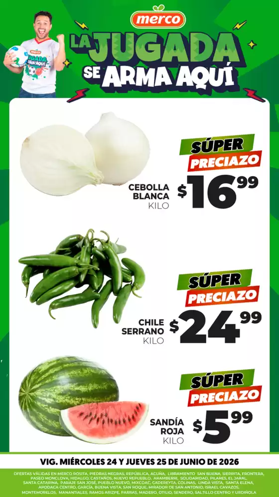 Catálogo Merco | Frutas y Verduras 24 y 25 de Junio | 2026-06-24T00:00:00.000Z - 2026-06-25T00:00:00.000Z
