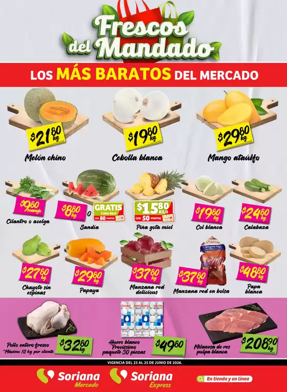 Catálogo Soriana Mercado en Ciudad Lázaro Cárdenas (MICH) | Gangas y ofertas actuales | 2026-06-23T00:00:00.000Z - 2026-06-25T00:00:00.000Z