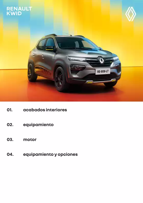 Catálogo Renault | Catalogo tecnico Kwid MY26 | 2026-06-24T00:00:00.000Z - 2026-07-08T00:00:00.000Z