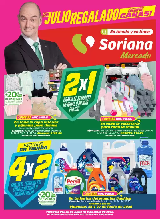 Catálogo Soriana Mercado | Descuentos y promociones | 2026-06-26T00:00:00.000Z - 2026-07-02T00:00:00.000Z
