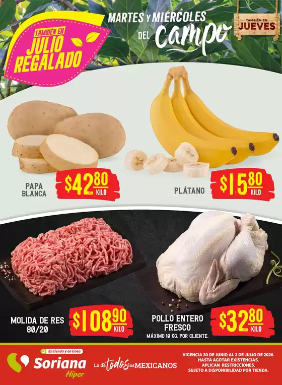 Catálogo Soriana Híper | Ofertas y promociones actuales | 2026-06-30T00:00:00.000Z - 2026-07-02T00:00:00.000Z