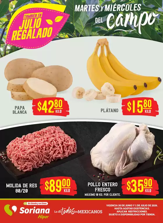 Catálogo Soriana Híper en Benito Juárez (CDMX) | Ofertas principales para todos los clientes | 2026-06-30T00:00:00.000Z - 2026-07-01T00:00:00.000Z