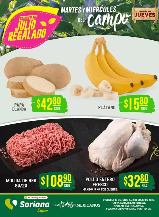 Catálogo Soriana Súper | Ofertas para cazadores de gangas | 2026-06-30T00:00:00.000Z - 2026-07-02T00:00:00.000Z