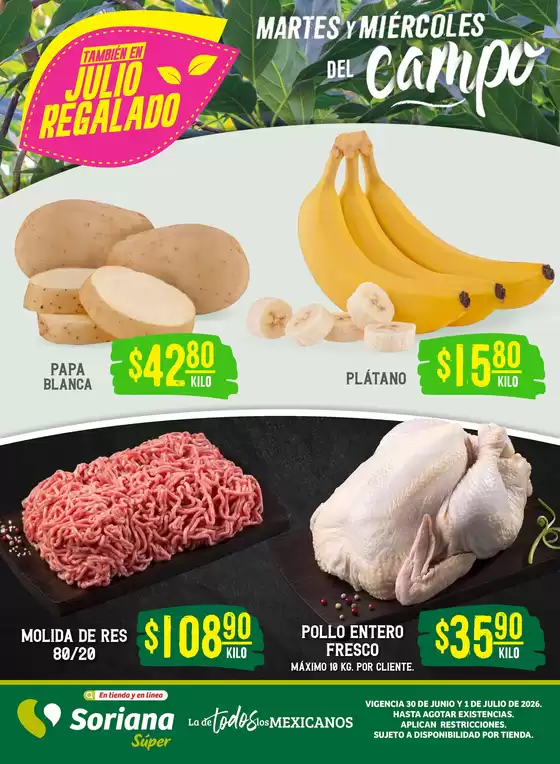 Catálogo Soriana Súper | Nuestras mejores gangas | 2026-06-30T00:00:00.000Z - 2026-07-01T00:00:00.000Z