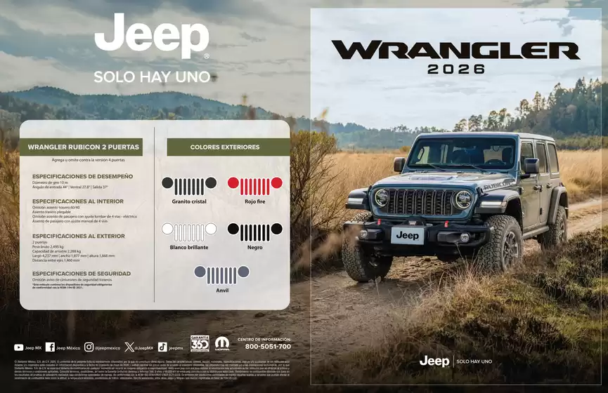 Catálogo Jeep | FT DIPTICO WRANGLER 2026 V2 | 2026-01-01T00:00:00.000Z - 2026-12-31T00:00:00.000Z