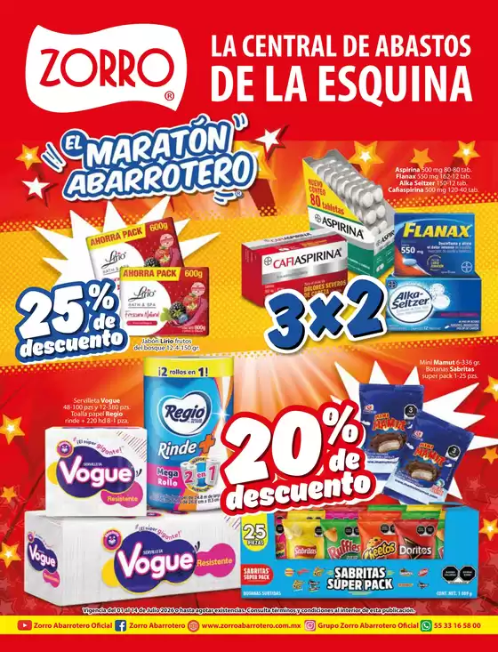 Catálogo Zorro en Jaltomate | Ofertas Zorro | 2026-07-01T00:00:00.000Z - 2026-07-14T00:00:00.000Z