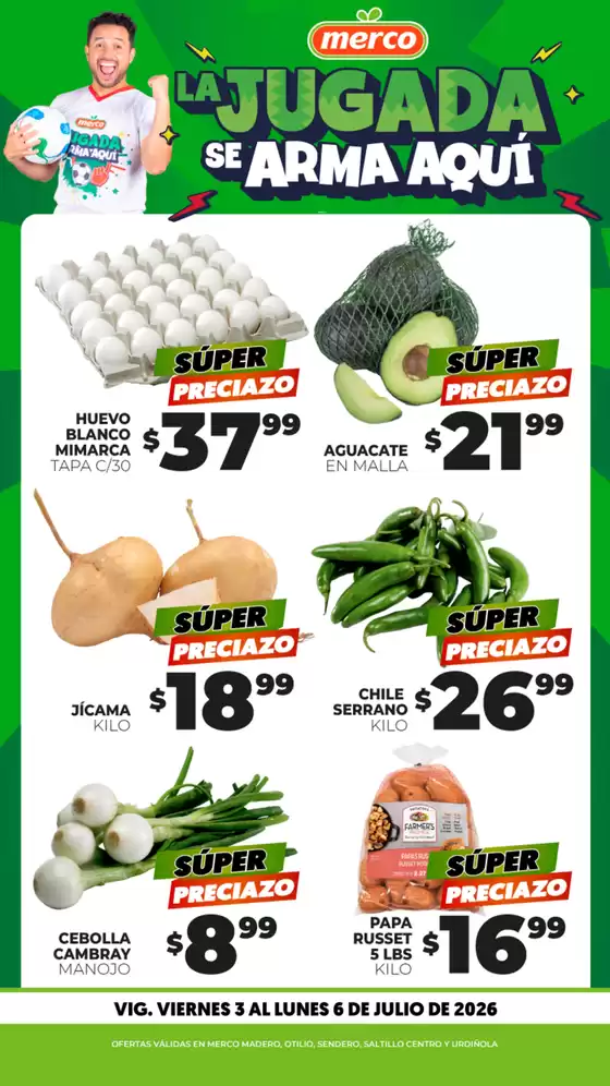 Catálogo Merco | Frutas y Verduras 3 al 6 de Julio ENFOQUE | 2026-07-03T00:00:00.000Z - 2026-07-06T00:00:00.000Z