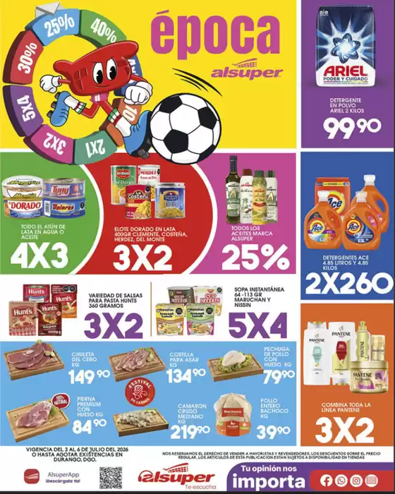 Catálogo Alsuper | Alsuper Dgo | 2026-07-03T00:00:00.000Z - 2026-07-06T00:00:00.000Z