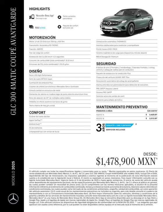 Catálogo Mercedes-Benz en Ciudad de México | GLC 300 4MATIC Coupe Avantgarde | 2026-07-06T00:00:00.000Z - 2026-07-20T00:00:00.000Z