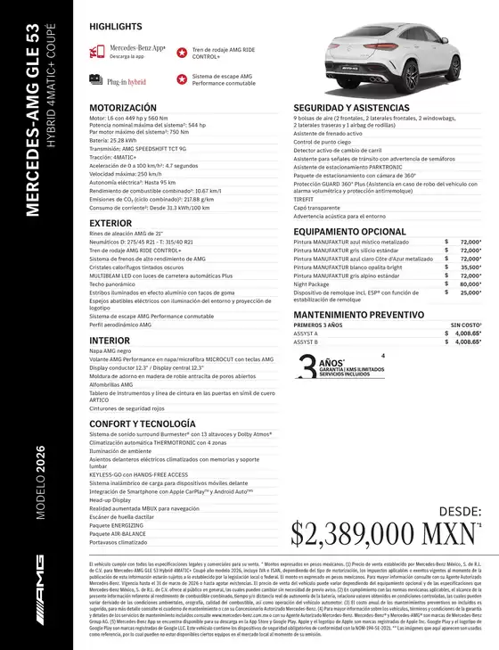 Catálogo Mercedes-Benz en Ayapango de Gabriel Ramos M. | Mercedes AMG GLE 53 HYBRID 4MATIC Coupe | 2026-01-01T00:00:00.000Z - 2026-12-31T00:00:00.000Z