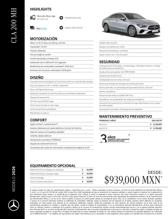 Catálogo Mercedes-Benz en Ayapango de Gabriel Ramos M. | CLA 200 MH | 2026-07-06T00:00:00.000Z - 2026-07-20T00:00:00.000Z
