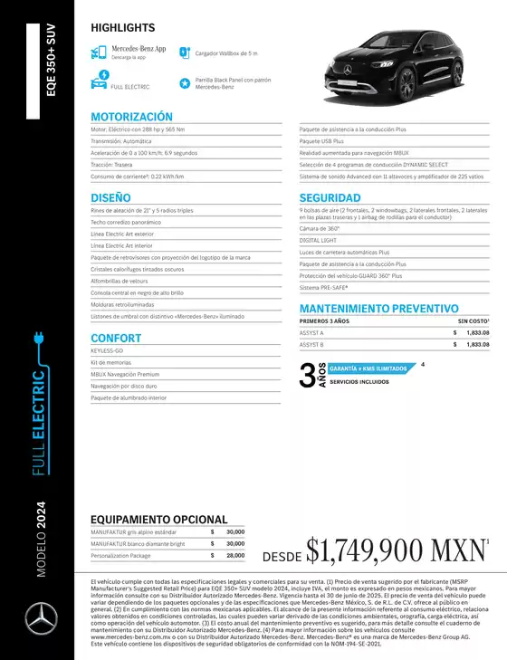 Catálogo Mercedes-Benz | FT EQE 350 SUV | 2026-07-06T00:00:00.000Z - 2026-07-20T00:00:00.000Z