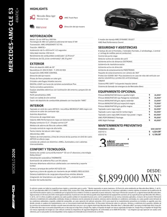 Catálogo Mercedes-Benz | Mercedes AMG CLE 53 4MATIC | 2026-07-06T00:00:00.000Z - 2026-07-20T00:00:00.000Z