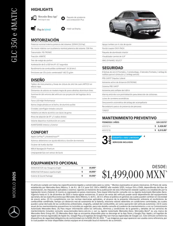 Catálogo Mercedes-Benz en Ciudad de México | GLC 350 e 4MATIC | 2026-07-06T00:00:00.000Z - 2026-07-20T00:00:00.000Z