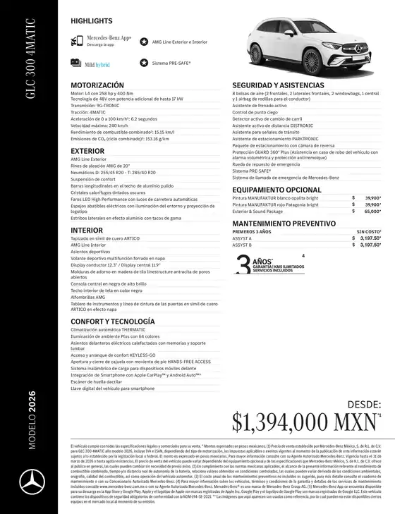 Catálogo Mercedes-Benz en Ciudad de México | GLC 300 4MATIC | 2026-01-01T00:00:00.000Z - 2026-12-31T00:00:00.000Z