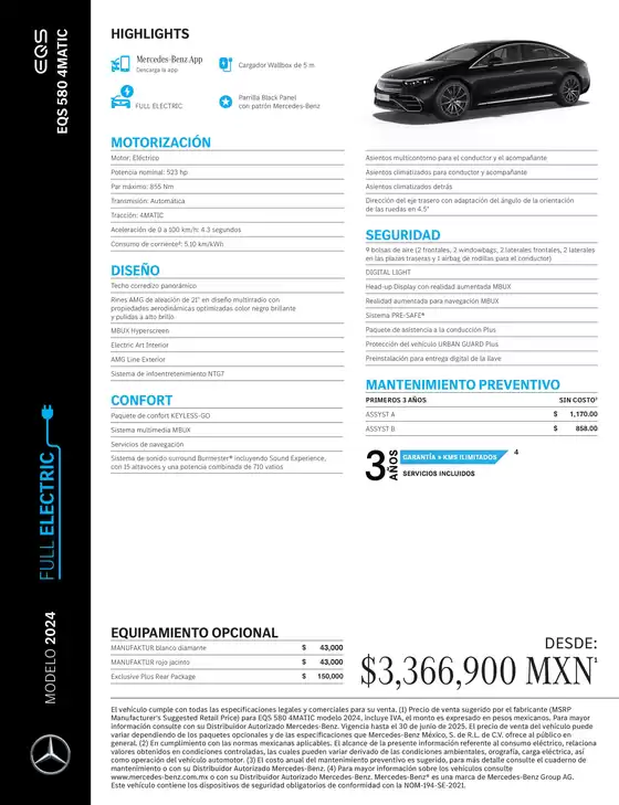 Catálogo Mercedes-Benz | EQS 580 4MATIC Sedan | 2026-07-06T00:00:00.000Z - 2026-07-20T00:00:00.000Z