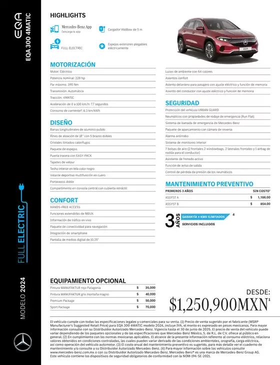 Catálogo Mercedes-Benz | EQA 300 | 2026-07-06T00:00:00.000Z - 2026-07-20T00:00:00.000Z