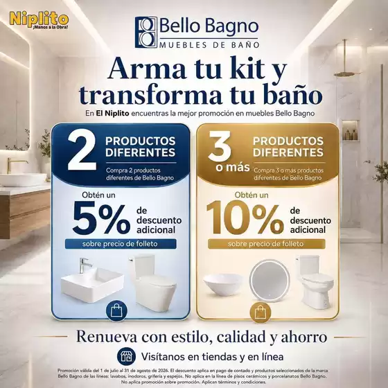 Catálogo Niplito | Descuentos y promociones | 2026-07-01T00:00:00.000Z - 2026-08-31T00:00:00.000Z
