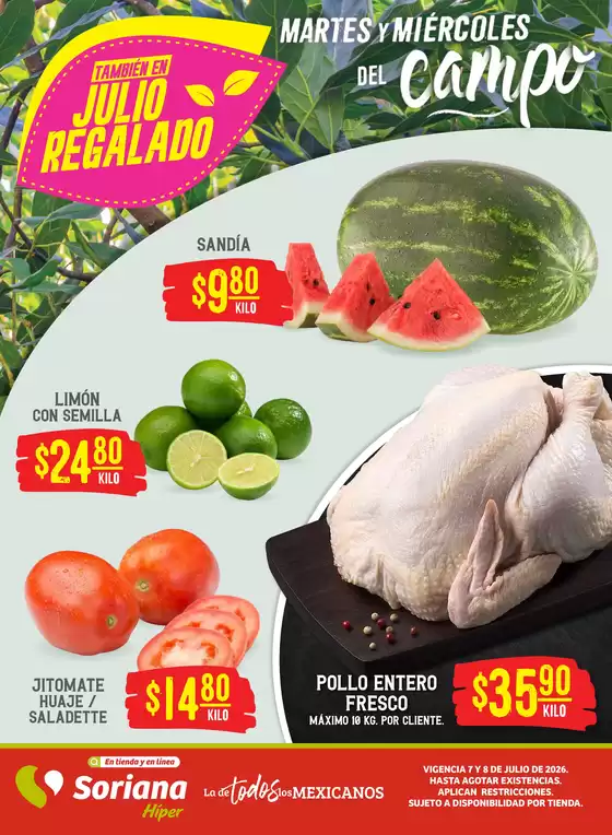 Catálogo Soriana Híper | Excelente oferta para todos los clientes | 2026-07-07T00:00:00.000Z - 2026-07-08T00:00:00.000Z