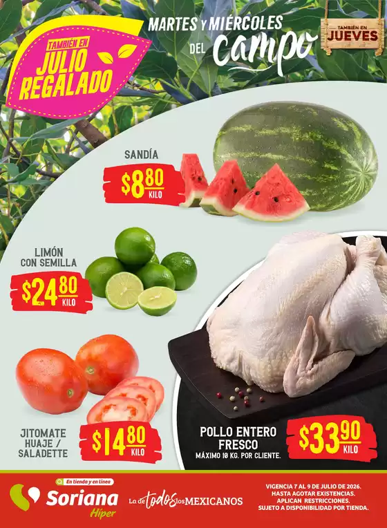 Catálogo Soriana Híper | Ofertas y promociones actuales | 2026-07-07T00:00:00.000Z - 2026-07-09T00:00:00.000Z
