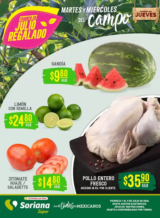 Catálogo Soriana Súper | Ofertas principales para ahorradores | 2026-07-07T00:00:00.000Z - 2026-07-09T00:00:00.000Z