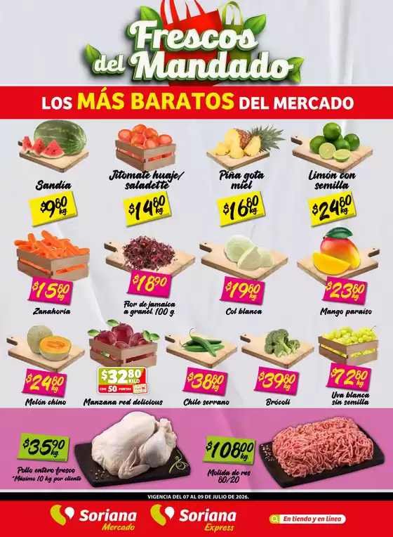 Catálogo Soriana Express | Excelente oferta para cazadores de gangas | 2026-07-07T00:00:00.000Z - 2026-07-09T00:00:00.000Z