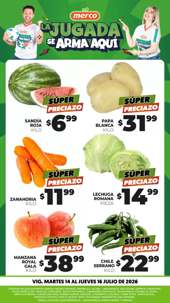 Catálogo Merco | Frutas y Verduras 14 al 16 de Julio | 2026-07-14T00:00:00.000Z - 2026-07-16T00:00:00.000Z