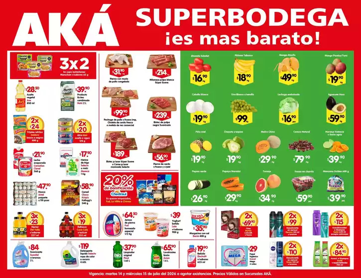 Catálogo AKÁ Superbodega en Boca del Río | Ofertas AKÁ Superbodega | 2026-07-14T00:00:00.000Z - 2026-07-15T00:00:00.000Z