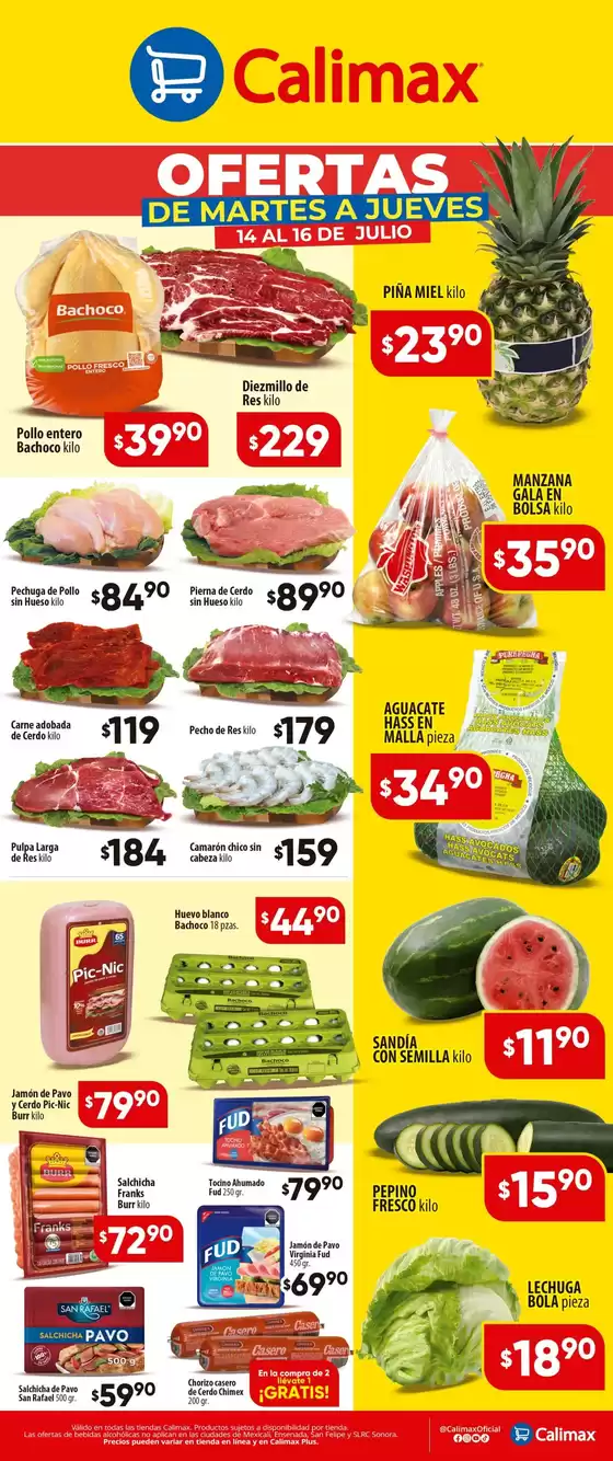 Catálogo Calimax | Ofertas para cazadores de gangas | 2026-07-14T00:00:00.000Z - 2026-07-16T00:00:00.000Z