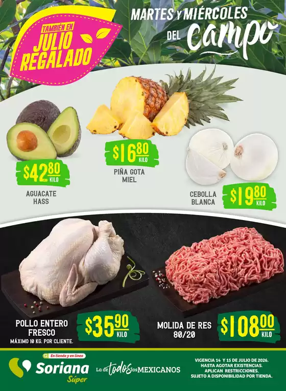 Catálogo Soriana Súper en Boca del Río | Ofertas especiales atractivas para todos | 2026-07-14T00:00:00.000Z - 2026-07-15T00:00:00.000Z