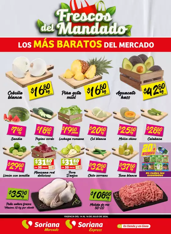 Catálogo Soriana Mercado en Naolinco de Victoria | Gangas exclusivas | 2026-07-14T00:00:00.000Z - 2026-07-16T00:00:00.000Z