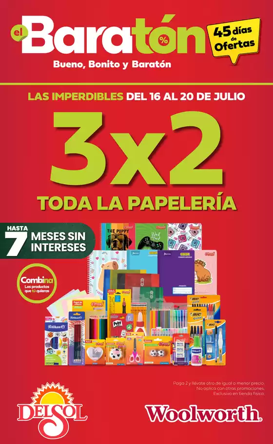 Catálogo Del Sol | Bueno, Bonito y Baratón en Tiendas Del Sol y Woolworth | 2026-07-16T00:00:00.000Z - 2026-07-20T00:00:00.000Z