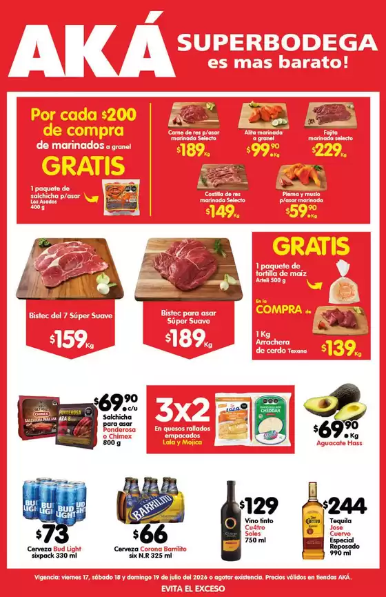 Catálogo AKÁ Superbodega | Grandes descuentos en productos seleccionados | 2026-07-17T00:00:00.000Z - 2026-07-19T00:00:00.000Z