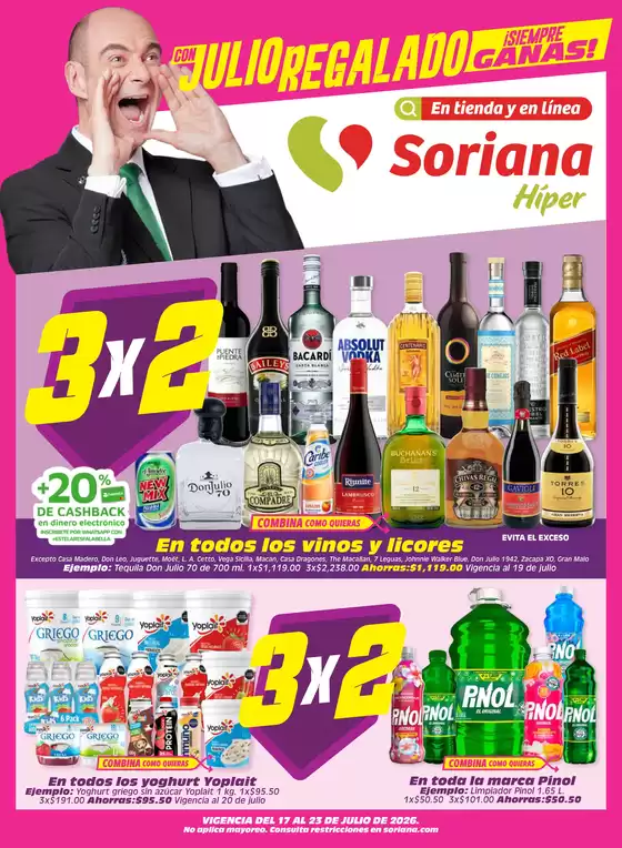 Catálogo Soriana Híper | Grandes descuentos en productos seleccionados | 2026-07-17T00:00:00.000Z - 2026-07-23T00:00:00.000Z
