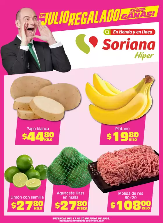 Catálogo Soriana Híper | Ofertas principales para todos los clientes | 2026-07-17T00:00:00.000Z - 2026-07-20T00:00:00.000Z