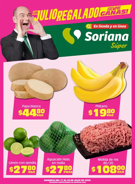 Catálogo Soriana Súper | Nuevas ofertas para descubrir | 2026-07-17T00:00:00.000Z - 2026-07-20T00:00:00.000Z