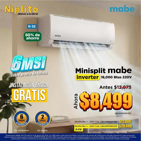 Catálogo Niplito | Ahorra ahora con nuestras ofertas | 2026-07-06T00:00:00.000Z - 2026-08-16T00:00:00.000Z