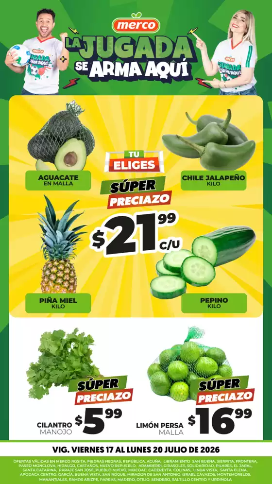 Catálogo Merco | Frutas y Verduras 17 al 20 de Julio | 2026-07-17T00:00:00.000Z - 2026-07-20T00:00:00.000Z