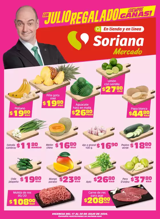 Catálogo Soriana Mercado | Ofertas principales para ahorradores | 2026-07-17T00:00:00.000Z - 2026-07-20T00:00:00.000Z
