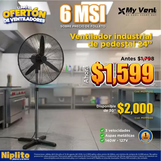 Catálogo Niplito | Gran variedad de ofertas | 2026-07-06T00:00:00.000Z - 2026-08-16T00:00:00.000Z
